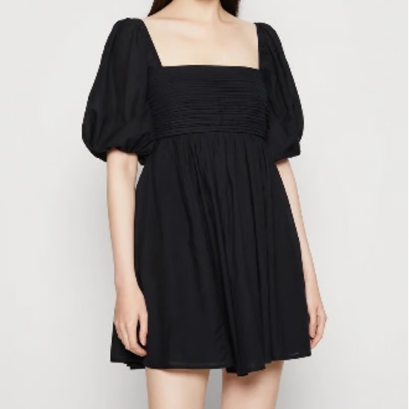 Abercrombie & Fitch Dresses & Skirts - Abercrombie & Fitch Black Emerson Poplin Puff Sleeve Mini Dress
